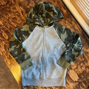 Jumping Beans Green Camo and Gray Hoodie